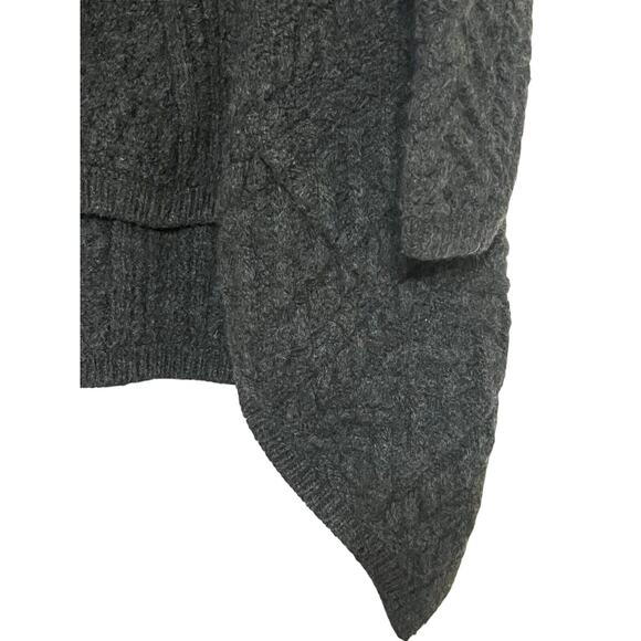 Aran Crafts Wool Cardigan Sweater •S• Irish Ireland Open Front Cable Fisherman - Picture 7 of 11